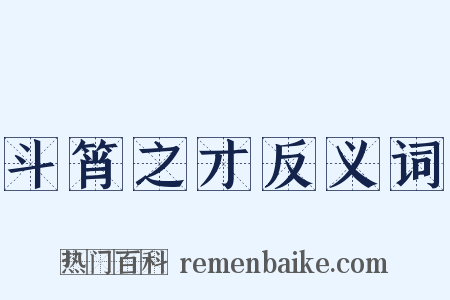 斗筲之才反义词是什么意思的图片